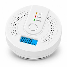 Carbon Monoxide Detector Alarm Digital Sound Light Sensor Battery LED Home