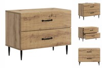 Nachttisch Nachtschrank Nachtkommode Artisan-Eiche 62X34,5X47,5 Cm Holzwerkstoff