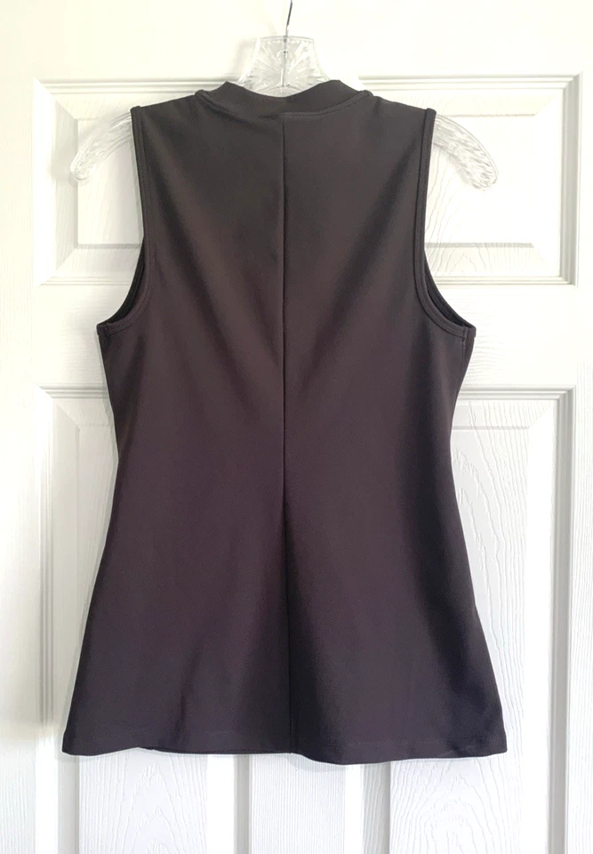 Camiseta sin mangas Athleta para mujer S marrón Bayview Powervita acanalada rendimiento atletismo Foto 2 de 4