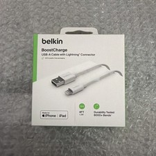Belkin BOOST CHARGE MFi-Certified USB-A Cable with Lightning Connector 4FT F/Shi