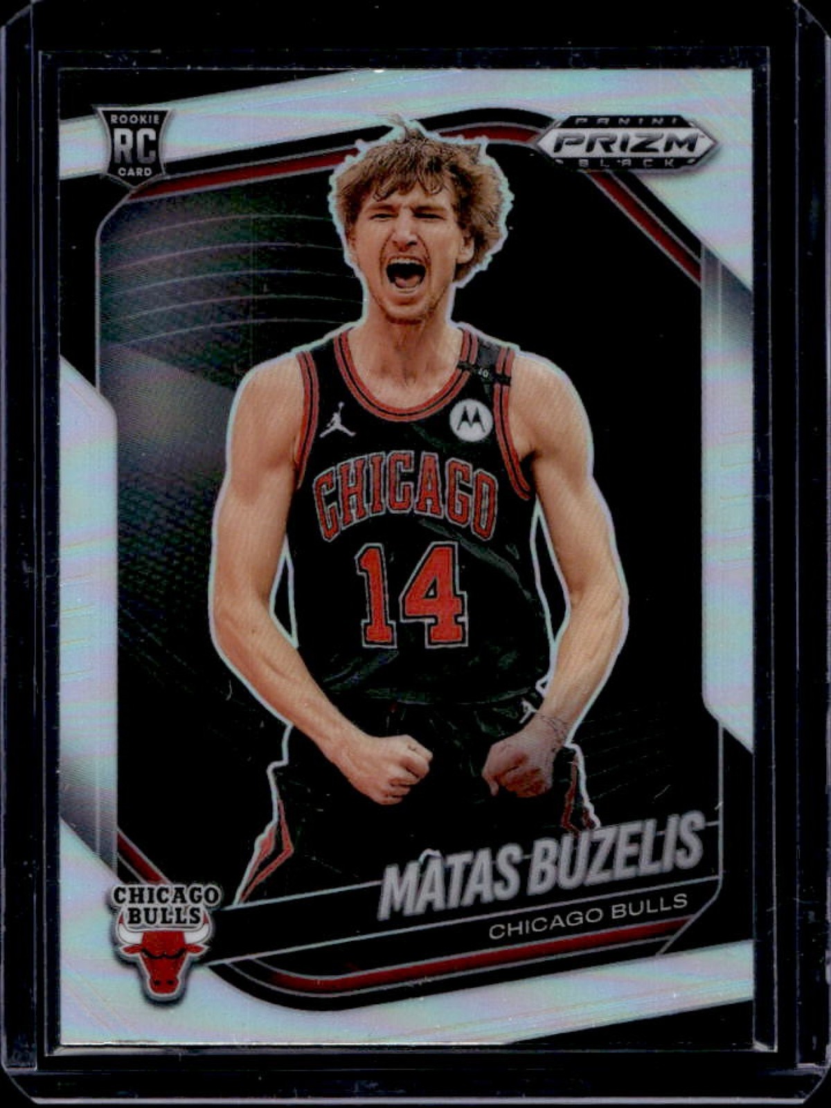 2024-25 Panini Prizm Black Matas Buzelis RC Silver Prizm Rookie #41 Bulls