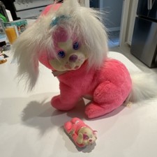 Hasbro Puppy Surprise Pink Medium Plush Dog with Puppy 1993 14-24 in