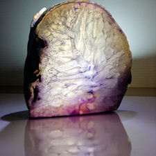 Achat-Geode-Teelichthalter Quarz Heilstein Mineralien Calcit Amethyst Druse 23