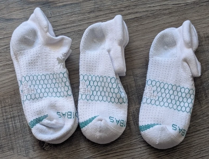 Bombas Hex-Tec Golf Style Athletic Ankle Socks Lot Of 3 Pairs Size SMALL