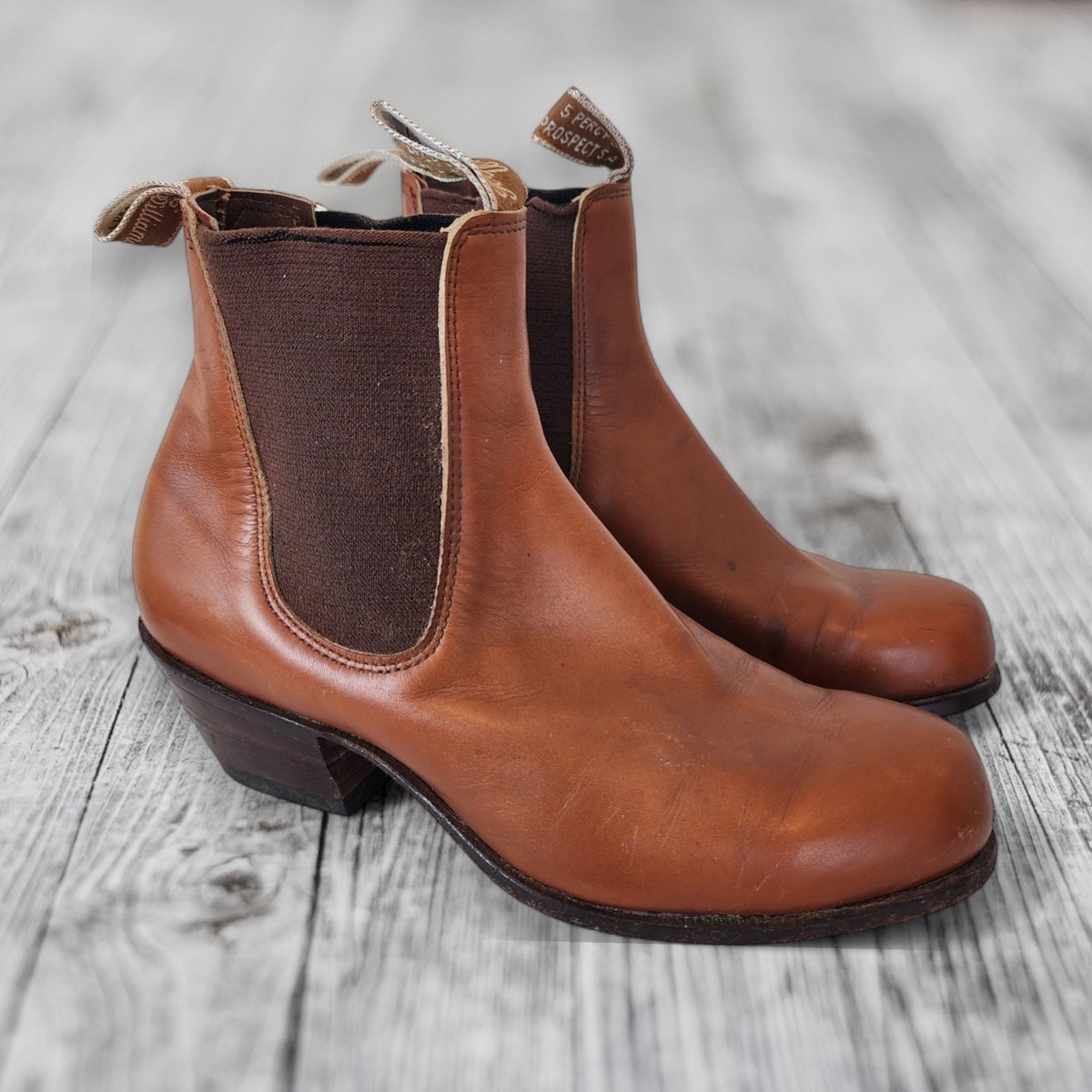 RM Williams Men's Tan Brown Santa Fe Boots, Size 5F AU/UK