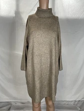 Pomander Place Hazelwood Vivianne Women's Turtleneck Dress, Beige, Size M
