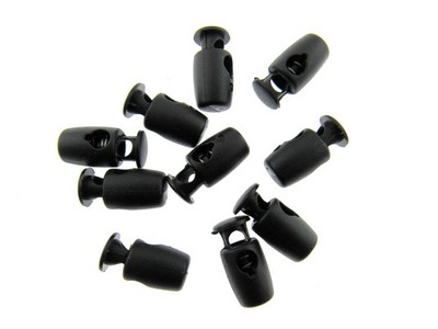 Mini Schnurschloss Knebel Gesichtsmaske Spannungsversteller 17mm x 8mm schwarz oder weiß CE50