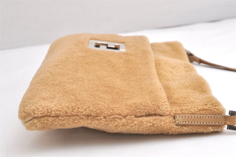 Auténtico Bolso Bandolera de Hombro FENDI Vintage Cuero Boa Beige 3600N Foto 4 de 4