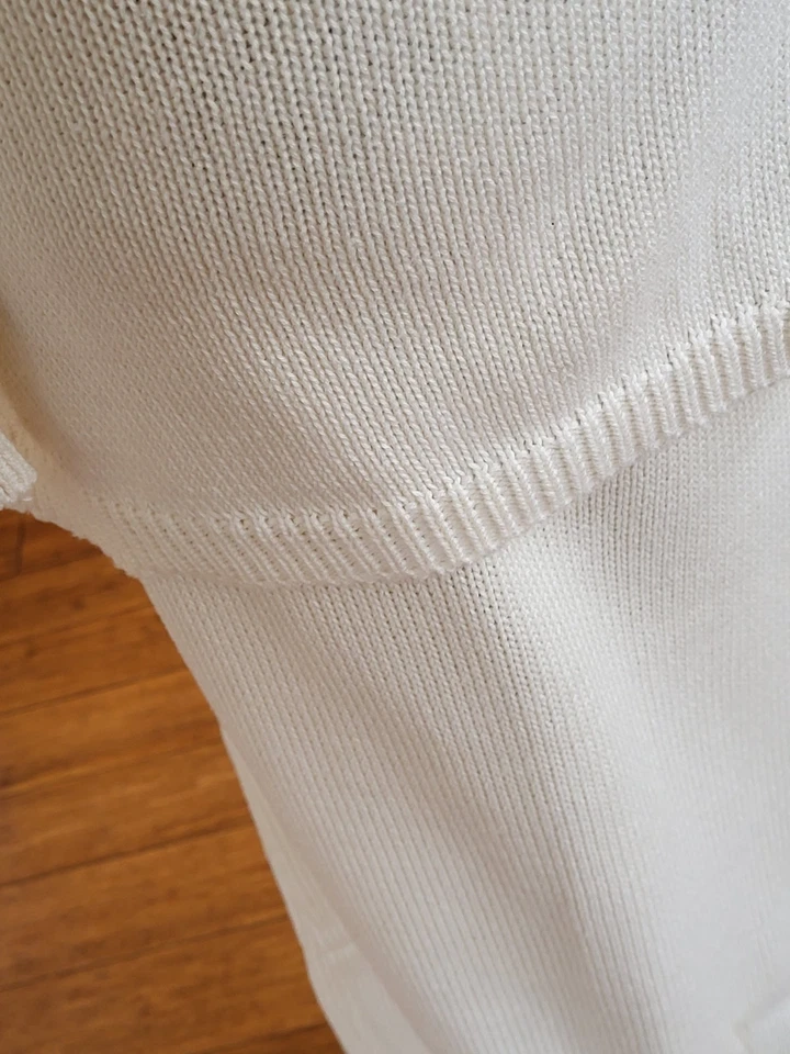 Unbranded Vintage 80s Ivory Acrylic Sweater Knit Skirt Set Medium - Image 4 of 4