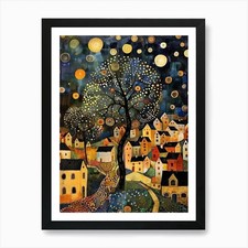 gustv klimt birch trees Art Print Framed Wall Art Poster Canvas Print Picture