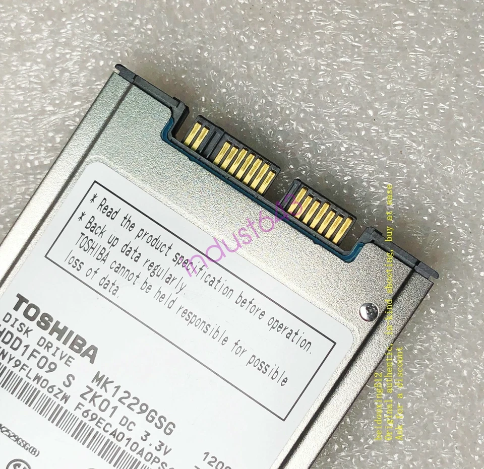 Toshiba MK1229GSG HDD1F09 120GB 5400RPM 4.57cm 1.8" 8MB SATA Hard Disk - Image 3 of 4