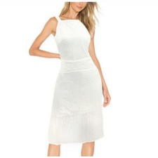 Anthropologie Line & Dot Eyelet Cross Back Dress Sz. XS White NWT
