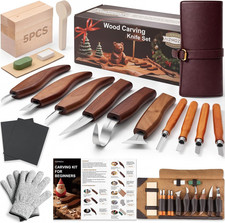 Wood Carving Kit for Beginners   25Pcs Whittling Knife Kit Wood Carving Tools wi
