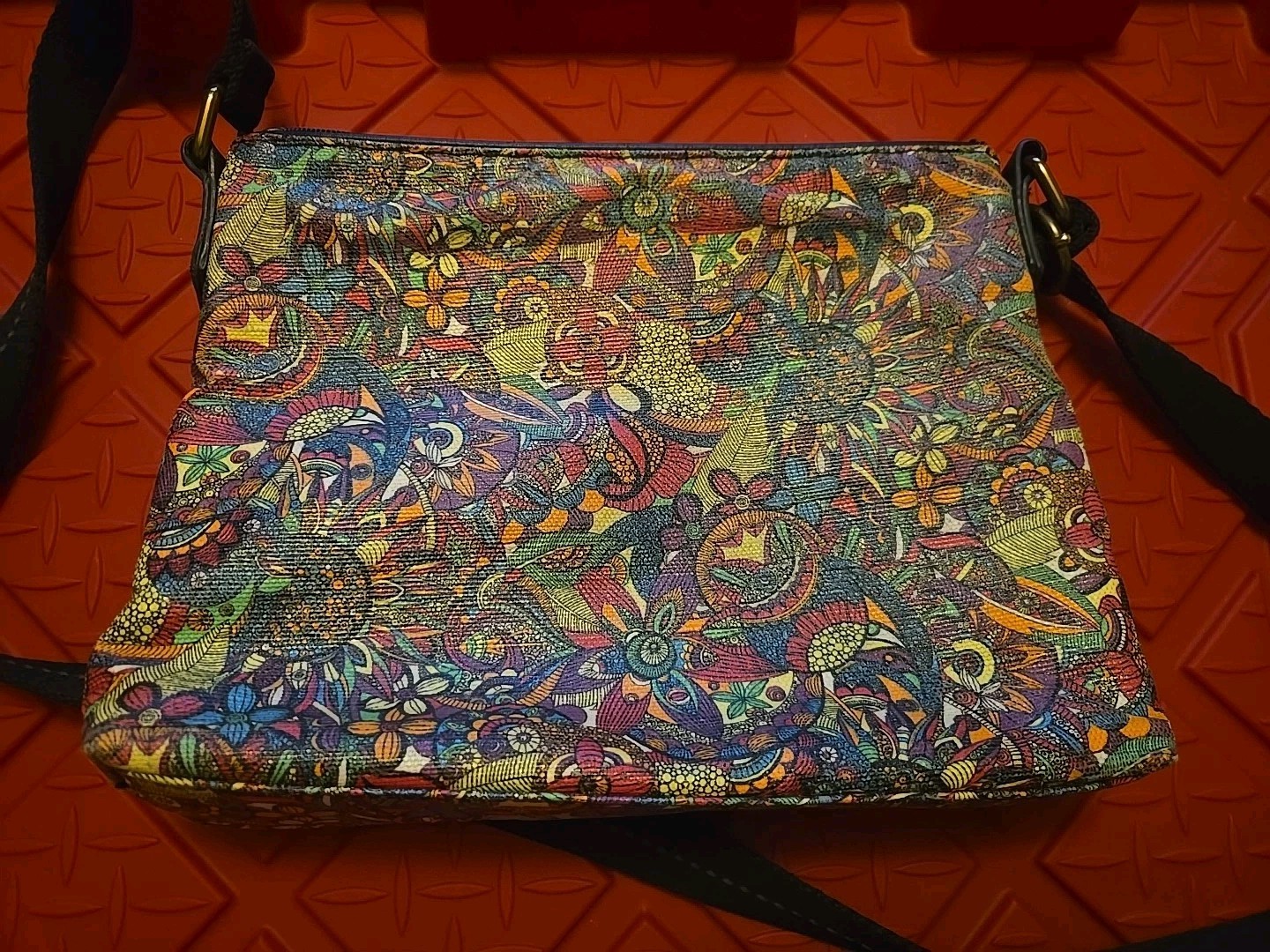 Sakroots Teal Enchanted Forest Basic Crossbody Ba… - image 4