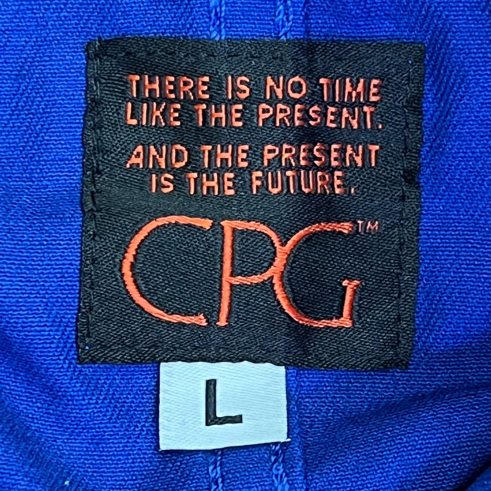 CPG CODEGRAPHY WORLDWIDE 4 Pocket Button Up Shore Coat Men's Sz L Blue - product detail image 9