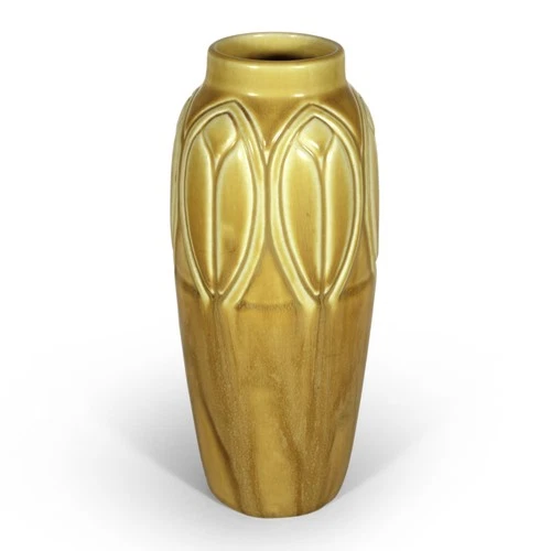 ROOKWOOD ART POTTERY SCARAB VASE #2406 ANTIQUE 1920 OHIO 7 3/4" TALL MATTE GLAZE