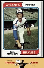 1974 Topps #244 Carl Morton Atlanta Braves Baseball Card VG