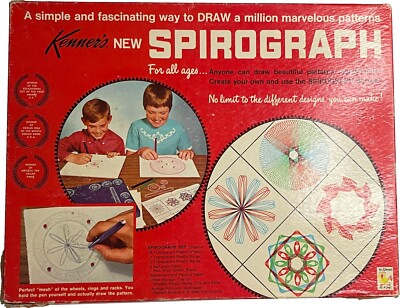 Vintage 1967 Kenner s New Spirograph No. 401 1st Edition Blue Case 
