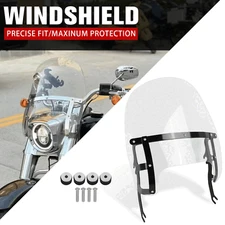 For Fat Boy FLFB FLFBS Dyna 2018-2023 2019 15" Windshield W/Bracket Detachable