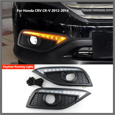 2 x Led DRL Front Bumper Fog Light Lamp Turn Signal For Honda CRV CR-V 2012-2014