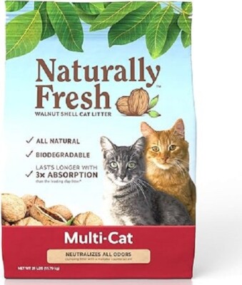 Naturally Fresh Walnut-Based Quick Clumping Multi-Cat Litter 26 lb