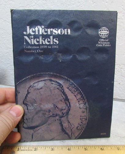 Whitman Coin Folder, Jefferson Nickels 1938-1961 number 1 coin collecting folder