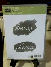 Stampin Up Reverse Words *NEW* Stamp Set With Wood Blocks