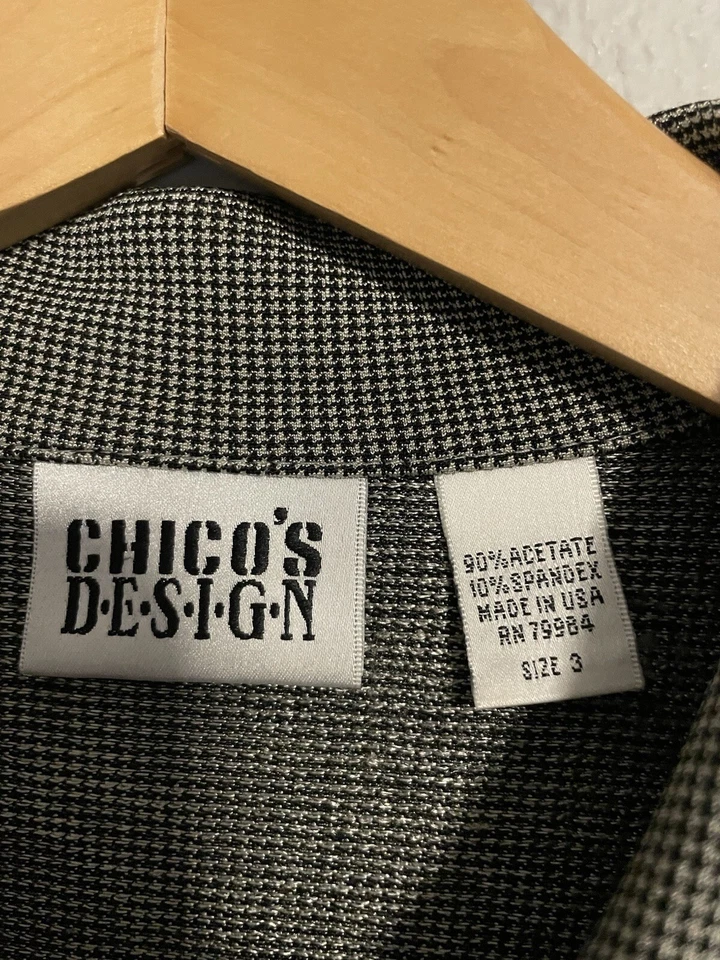 Chaqueta Chicos Mujer Talla 3 US XL Gris Slinky Elastizada Cremallera Completa Informal Moderna Foto 3 de 4