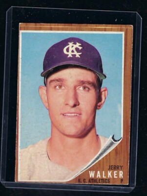 1962 Topps Baseball Card #357 Jerry Walker, Kansas City Athletics, VG-EX