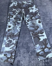 Blue Camo Pants Men's 36 Blue Forest Uniform Trousers 36/34 NWU-B Style