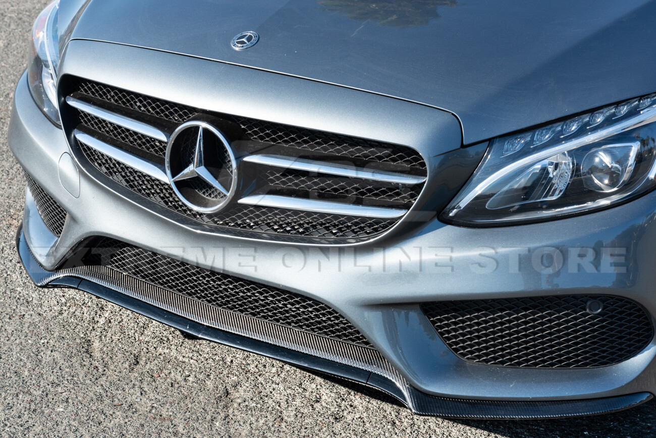 For 1518 W205 CClass AMG Sport CARBON FIBER Front Bumper Lower Lip