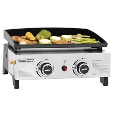 Royal Gourmet Portable 17-Inch 2-Burner Tabletop Gas Griddle Grill