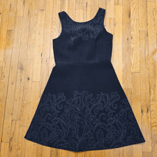 Vera Wang Fit & Flare Dress size 6 Neoprene Scuba Little Black