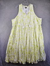 Torrid Dress Womens Sz 4 (26) Sleeveless Midi Tiered Ruffled Tassels NEW