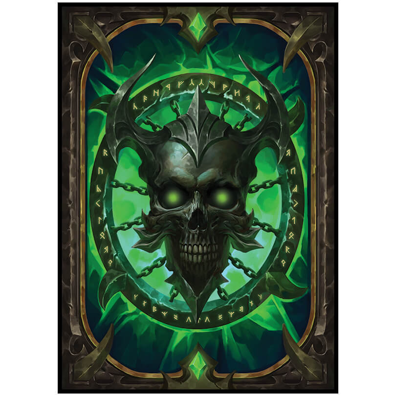 skull card sleeves Adeptus Ridiculous a perfect companion for your intense battles. Book of the Dead [Green]