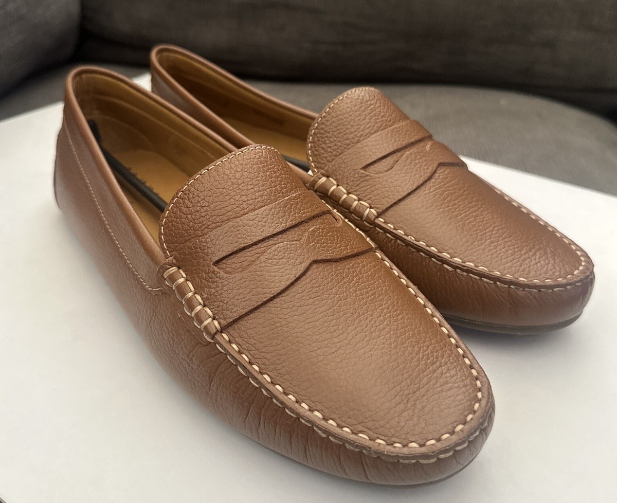 MJNY Marc Joseph Womens Leather Classic Penny Slip On Loafer Tan