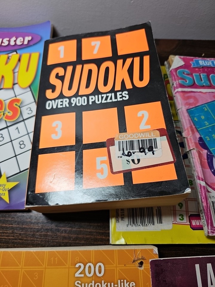 Lot of 12 Sudoku Kakuro Puzzle Books Cross Sums Number Kids Adults