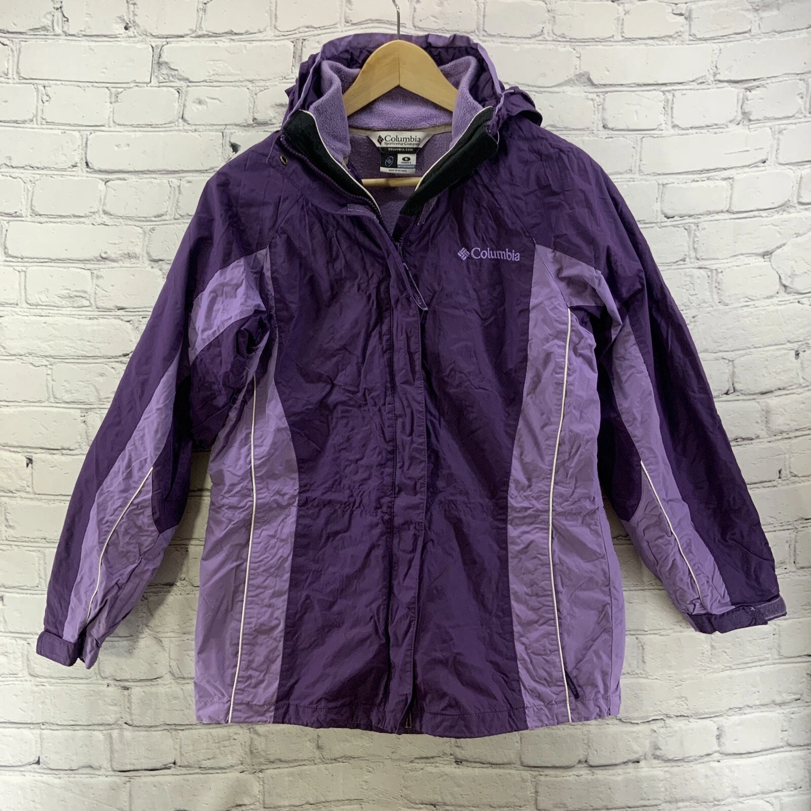 Columbia Snow Jacket Womens Sz S Purple Water Resistent
