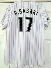Roki Sasaki Reprica Uniform Jersey Home Ver. JP S Size Chiba Lotte Marines Used