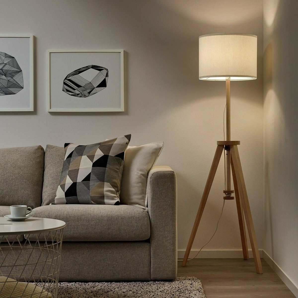 LAUTERS IKEA スタンドライト Ikea LAUTERS Floor lamp, natural ash/white - NEW | eBay