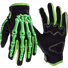 Outdoor Men Cycling Bike Full Finger Gloves Motorcycle Skull Bone Skeleton Glove