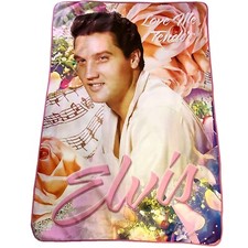 Elvis Presley Throw Blanket "Love Me Tender" Premium Double Fleece 42 x 59 in
