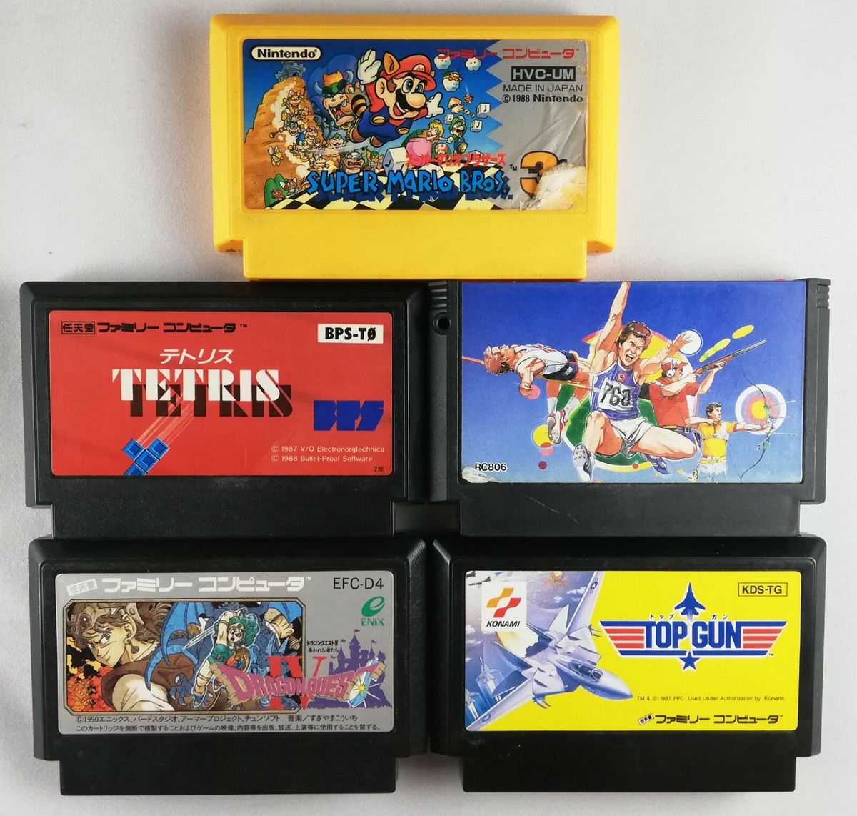Nintendo Famicom 10 Games Bundle-Super Mario 3, Top Gun Nintendo Famicom 10 Games Bundle-Super Mario 3, Top Gun