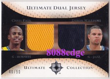 2005-06 ULTIMATE DUAL RC JERSEY: CHRIS PAUL/DERON WILLIAMS #40/50 ROOKIE SEASON