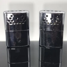 (2) Vintage Orbex Jon-E Standard Stainless USA Made Pocket Hand Warmer W/pouch