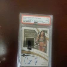 2022 immaculate wwe Cora Jade Rc Memorabilia Auto 41/99 Psa 9