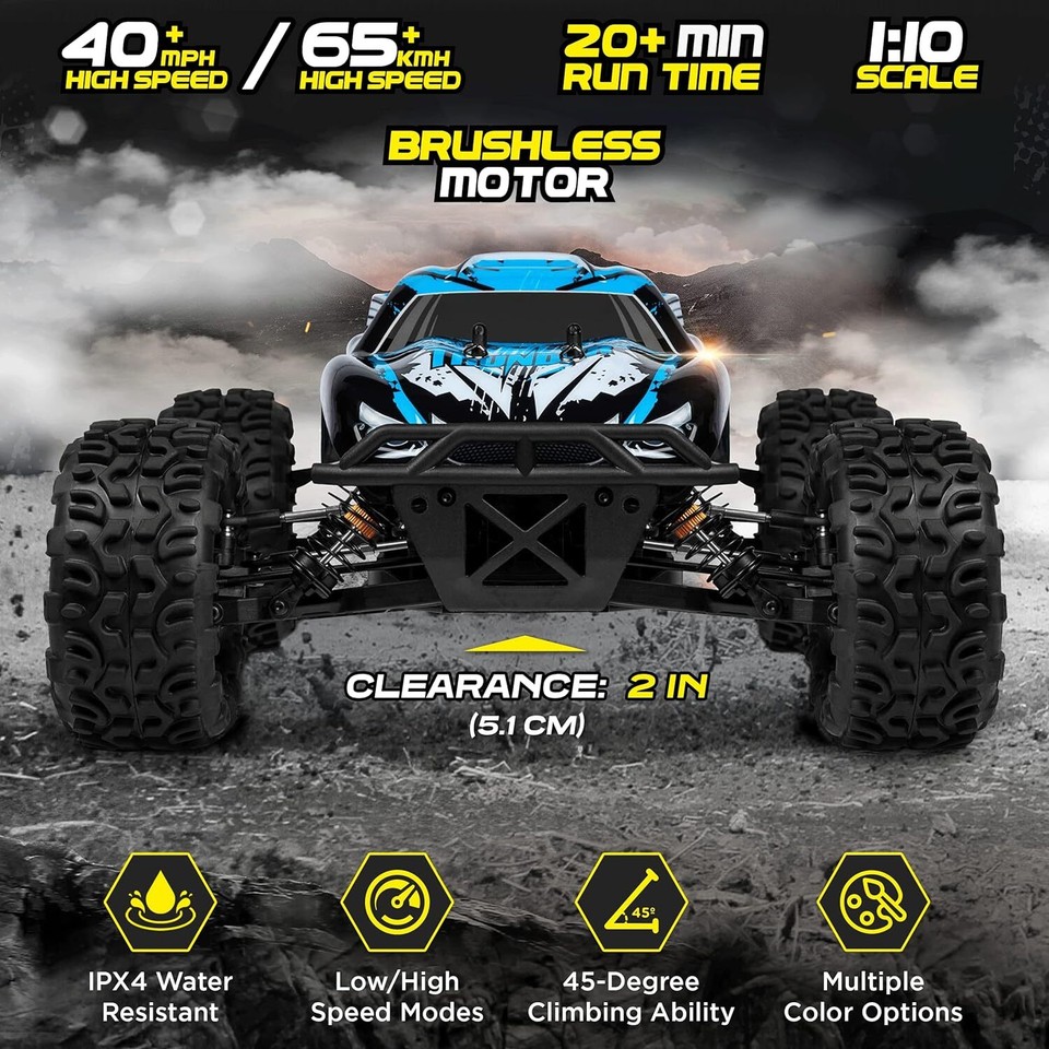 LAEGENDARY Thunder Remote Control Car, 4x4 Off Road 110, 40mph,