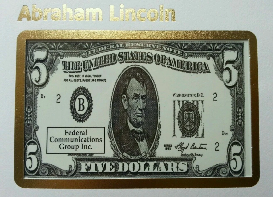 [SJ] USA Abraham Lincoln 1995 President FDC 美国总统林肯 (phonecard coin cover) *rare  - Image 3 of 4