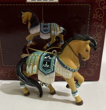 TRAIL OF PAINTED PONIES TURQUOISE PRINCESS CHRISTMAS BUCKSKIN HORSE MIB ORNAMENT