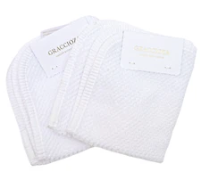 Graccioza Luxury Bath Linens Bee Waffle White 30x30 cm Washcloth Pack of 2